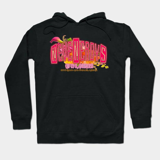 Nevenerdys Gifts & Antiques Hoodie by Nuttshaw Studios